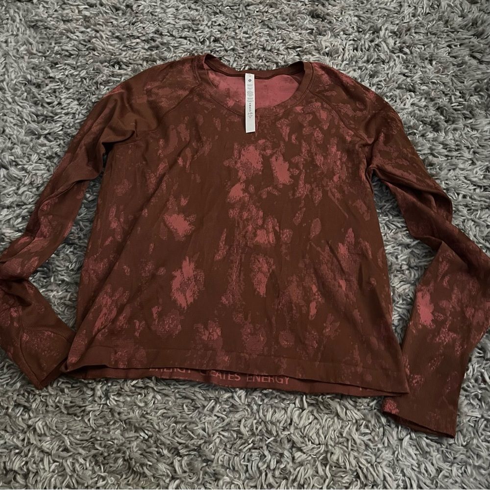 Lululemon swiftly tech long sleeve race length size 12